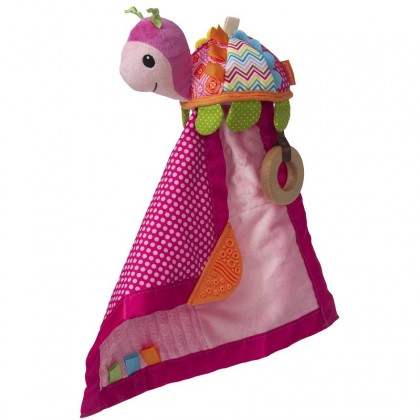 Игрушка-комфортер "Черепашка с розовым платочком" Infantino