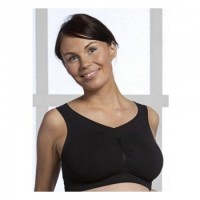 Бесшовный комфортный бюстгальтер для беременных черный Carriwell 