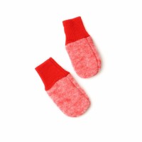 Варежки без пальца из шерстяного флиса Cosilana Красный меланж