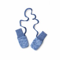 Варежки без пальца из шерстяного флиса Cosilana Голубой меланж