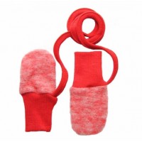 Варежки без пальца из шерстяного флиса Cosilana Красный меланж