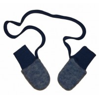 Варежки без пальца из шерстяного флиса Cosilana Голубой меланж