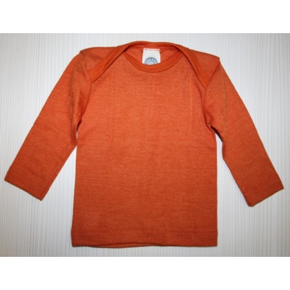 Футболка с длинным рукавом из шелко-шерсти Cosilana оранжевая