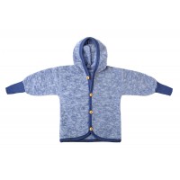 Кофта из шерстяного флиса с капюшоном Cosilana Синий меланж