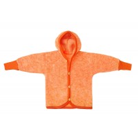 Кофта из шерстяного флиса с капюшоном Cosilana Оранжевый меланж