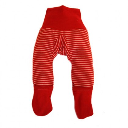 Штанишки из шелко-шерсти Cosilana красные в белую полоску