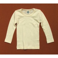 Футболка из шелко-шерсти Cosilana натуральная в белую полоску (от 98 р-ра)