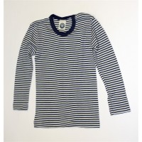 Футболка из шелко-шерсти Cosilana синяя в белую полоску (от 98 р-ра)