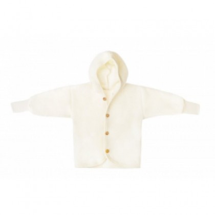 Кофта из шерстяного флиса с капюшоном Cosilana Натуральная