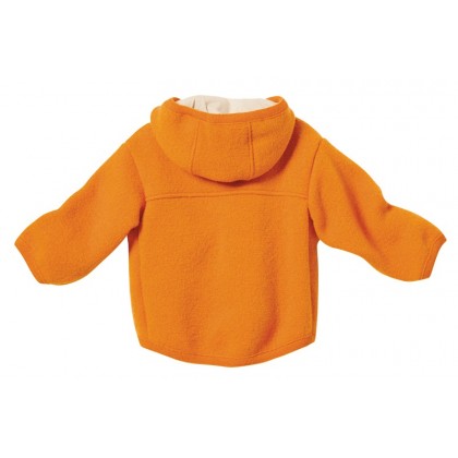 Куртка с капюшоном из свляной шерсти Disana Оранжевая