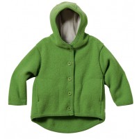Куртка с капюшоном из свляной шерсти Disana Зеленая
