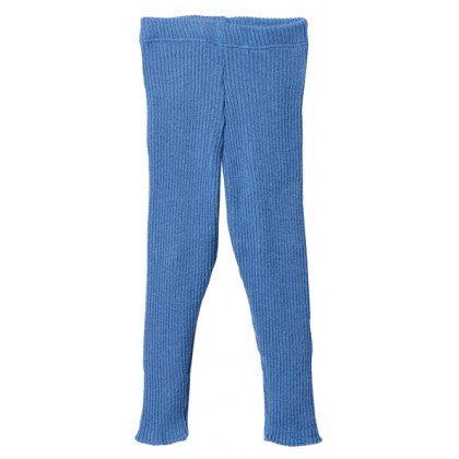 Вязаные шерстяные штанишки-леггинсы Disana, цвет голубой