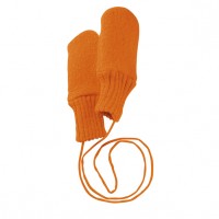 Варежки из сваляной шерсти Disana Оранжевые