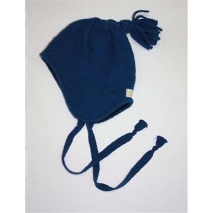 Шапочка детская из свалянной шерсти Disana Синяя