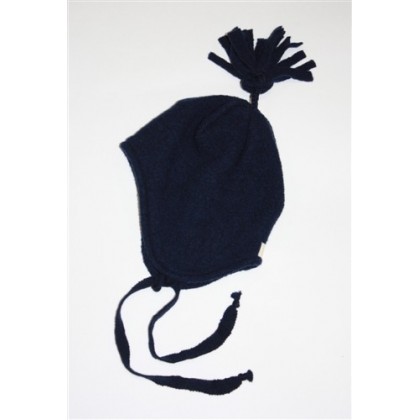 Шапочка детская из свалянной шерсти Disana Темно-синяя