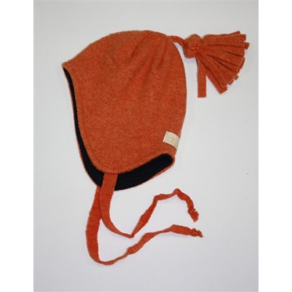 Шапочка детская из свалянной шерсти Disana Оранжевая