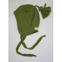 Шапочка детская из свалянной шерсти Disana Зеленая