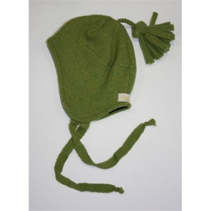 Шапочка детская из свалянной шерсти Disana Зеленая