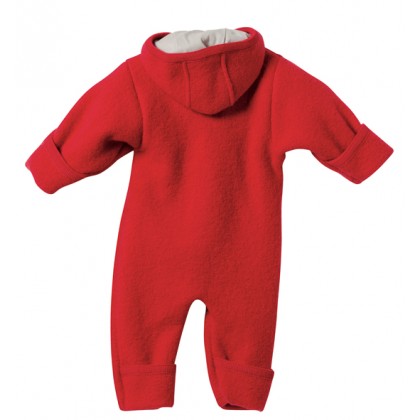 Комбинезон из свалянной шерсти Disana, цвет красный