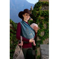 Слинг-шарф Diva Milano Barocco Lions Petrel cо льном