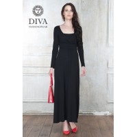 Платье для кормящих и беременных Diva Nursingwear Alba Maxi дл. рукав цвет Nero