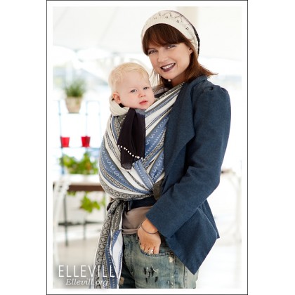 Слинг-шарф Ellevill Zara Tricolor Blue (Со льном)