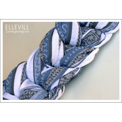 Слинг с кольцами Ellevill Zara Tricolor Blue (со льном)