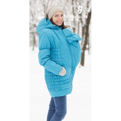 Слингокуртка зимняя мембранная Fantino's ДЖЕННИ бирюзовая 3 в 1