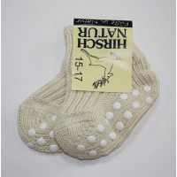 Носки со стопперами Hirsch-Natur (органический хлопок)