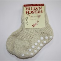 Носки со стопперами Hirsch-Natur (шерсть)