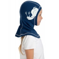 Шапка-шлем трикотажная I LOVE MUM, индиго