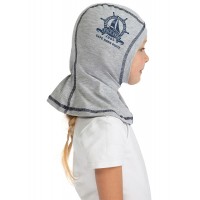 Шапка-шлем трикотажная I LOVE MUM, меланж