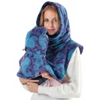 Капор-манишка для мамы и малыша I Love Mum "Чук и Гек", цвет пэйсли