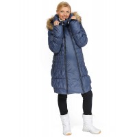 Куртка зимняя для беременных 2 в 1 I LOVE MUM "Канзас", индиго