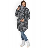 Зимняя слингокуртка 3 в 1 I LOVE MUM "Исландия", цвет ПЭЙСЛИ НА ЧЕРНОМ