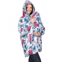 Дождевик 3в1 I LOVE MUM "ГРЕНИ" белый с цветами