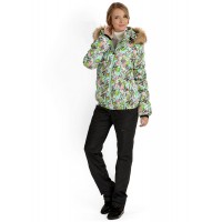 Куртка зимняя для беременных 2в1 I LOVE MUM "Монако", орхидеи