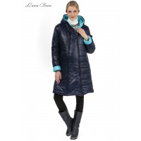 Куртка зимняя для беременных 2в1 LAURA BRUNO двухсторонняя, синий/голубой