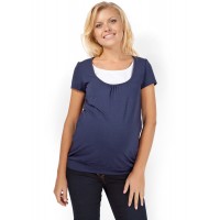 Футболка для беременных и кормящих I Love Mum "Агна", цвет т.синий