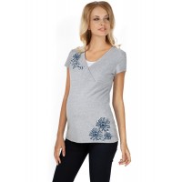 Футболка для беременных и кормящих I Love Mum "Доната", меланж