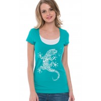 Футболка для кормящих I Love Mum "Бит", цвет изумрудный