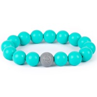 Силиконовый браслет Itzy Ritzy Round Bead, цвет бирюзовый
