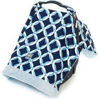 Шторка для детского сна на автокресло Itzy Ritzy - Social Circle Blue with Blue Minky