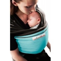 Слинг-шарф трикотажный JPMBB "Темно-коричневый-бирюза" 