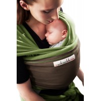 Слинг-шарф трикотажный JPMBB "Фисташковый-коричневый" 