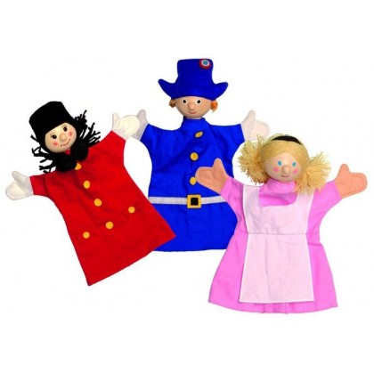 Набор перчаточных кукол "Петрушка и его друзья", 3 шт. Janod