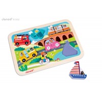 Пазл для малышей "Транспорт" Janod