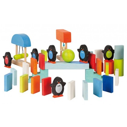 Конструктор "Домино с пингвинчиками", 100 эл. Janod