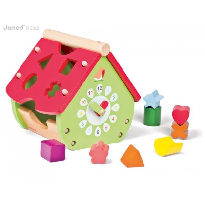 Сортер "Домик с часами" Janod