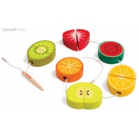 Шнурок для нанизывания "Фрукты" 12 шт. Janod